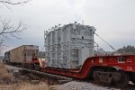KRL (Kasgro) 8-axle well flat bearing a transformer, second in L724's train